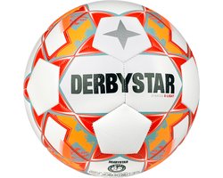 Derbystar Voetbal Stratos S-Light wit oranje grijs maat 3