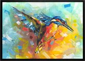 Ijsvogel schilderij (Reproductie) 71x51cm