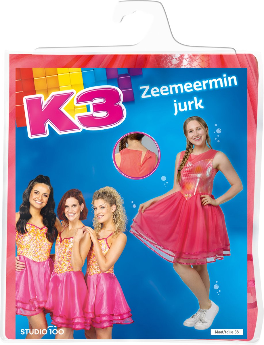 K3 Verkleedkleding - Zeemeerminjurk volwassenen - Maat 38 — afbeelding 2