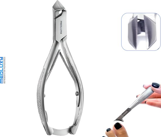 MEDLUXY® - Pince à ongles Pince à tête (Coupe-têtes, Pince coupante en croix) - 'Full Moon' 14 cm - 21 mm - MP0249 (coupe-ongles)