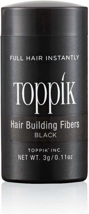 Toppik Hair Building Fibers Zwart - 12 gram - Cosmetische Haarverdikker - Verbergt haaruitval - Direct voller haar