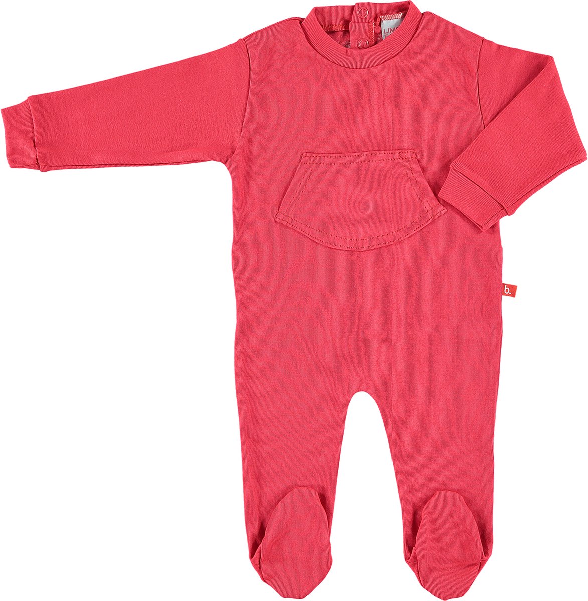 Boxpakje / baby pyjama met voet biologisch katoen rood 74/80