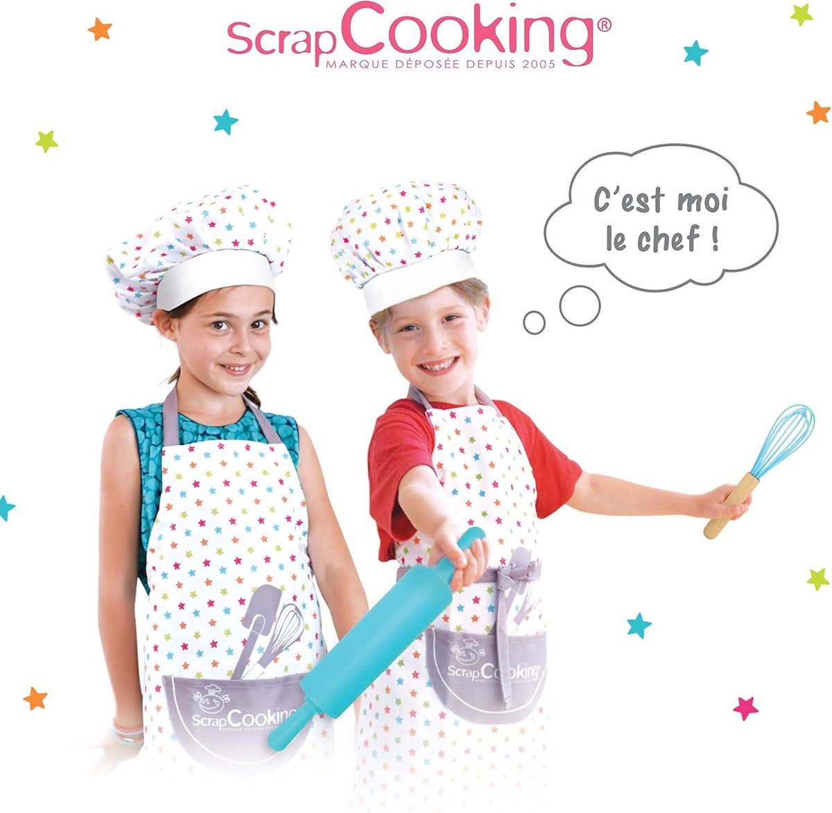 Coffret 4 Ustensiles ScrapCooking - Fouet, Cuillère, Moule Et Emporte Piece 3700392411374