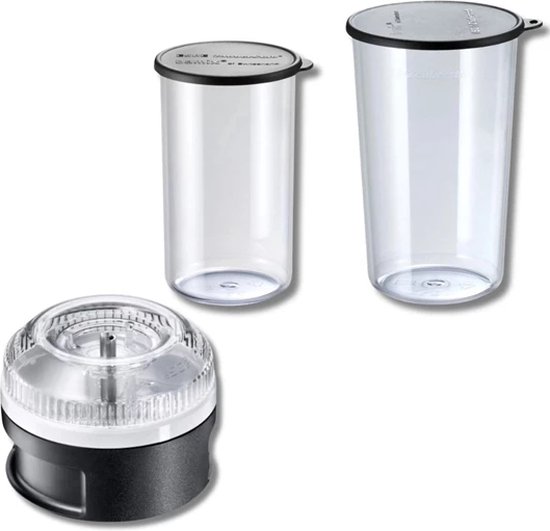 Bamix BBQ bundle: processormolen met poederschijf + bekerset 400 & 600ml + QR voor receptenboek