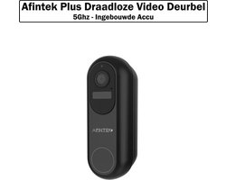 AFINTEK Plus Smart Life Draadloze Video Deurbel – Deurbel Met Camera – 5Ghz – Incl. Ontvanger – Tuya & Smart Life App – Ingebouwde Accu