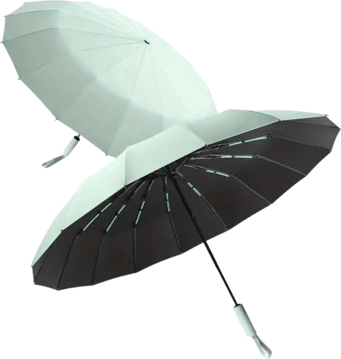 Bovista Windproof Paraplu - Opvouwbaar - Moderne Stormparaplu - Stormproef - Automatisch Uitklapbaar - Umbrella - Turqoise