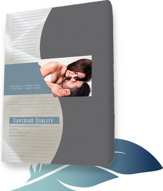 24-Bedding - Merveilleusement douce - Drap housse en flanelle 180 x 220 cm Anthracite