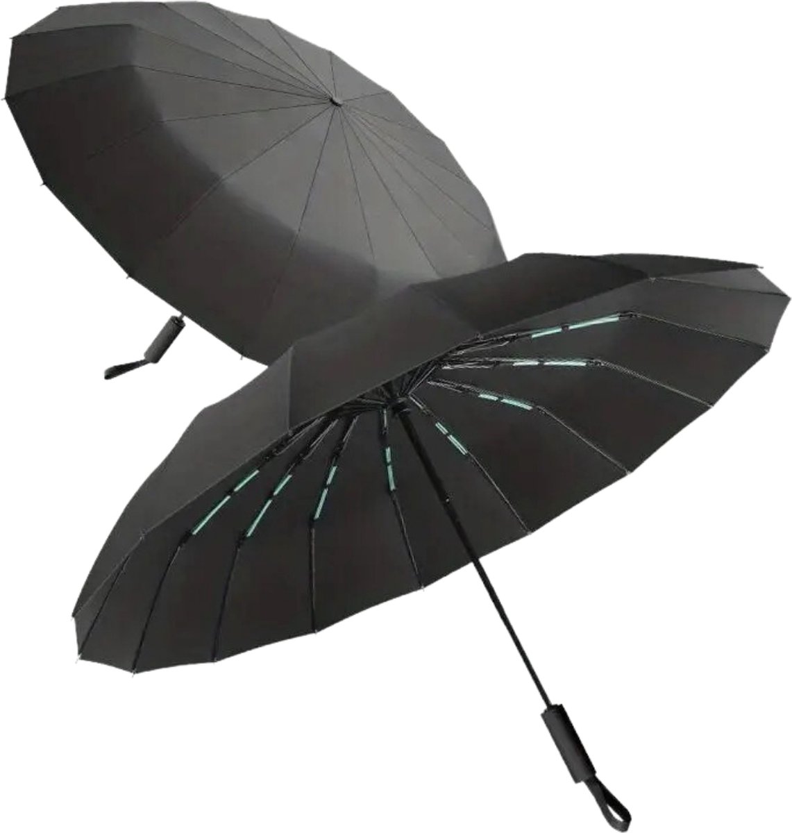 Bovista Windproof Paraplu - Opvouwbaar - Moderne Stormparaplu - Stormproef - Automatisch Uitklapbaar - Umbrella - Zwart
