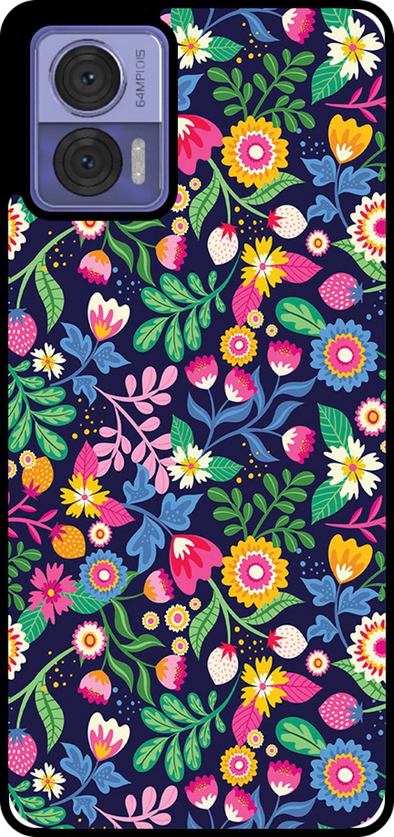 Smartphonica Telefoonhoesje Geschikt voor Motorola Edge 30 Neo met bloemen opdruk - TPU backcover case flower design geschikt voor Motorola Edge 30 Neo