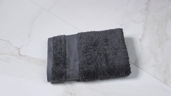 DoubleDry Hotel Badhanddoeken 70 x 140 cm – Set van 3 – 100% Katoen 500 g/m2 – Zacht & Absorberend - Antraciet