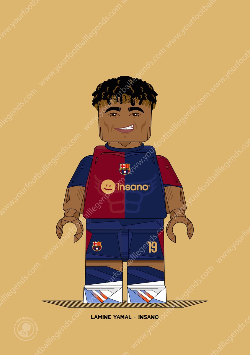 Poster Lamine Yamal - 297x210mm - Barcelona Voetbal - Your Football Legends - Voetba