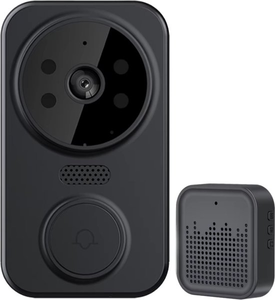 Plug and play intercom | Slimme draadloze wifi deurbel met HD camera | 2 richtingen audio | Nachtzicht | Deur bel beveiliging