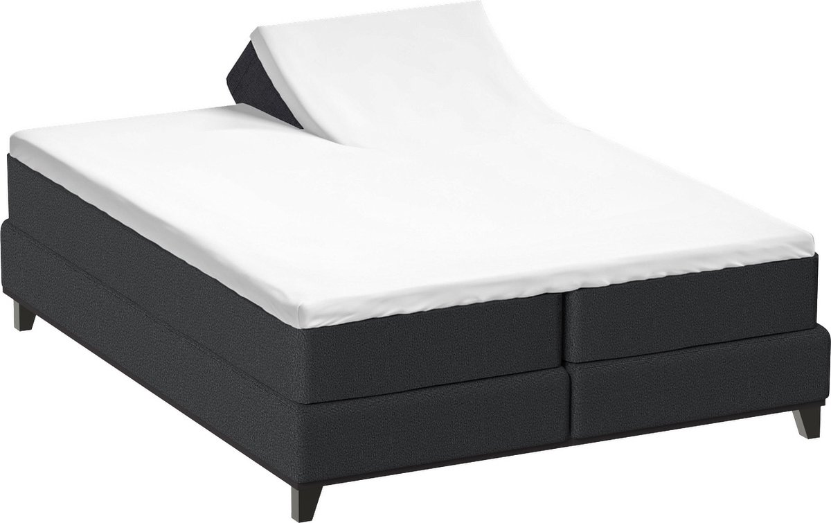 Bella Donna Piccola Topperhoeslaken met 1 split - 160x210/220cm - Kleur wit 1000