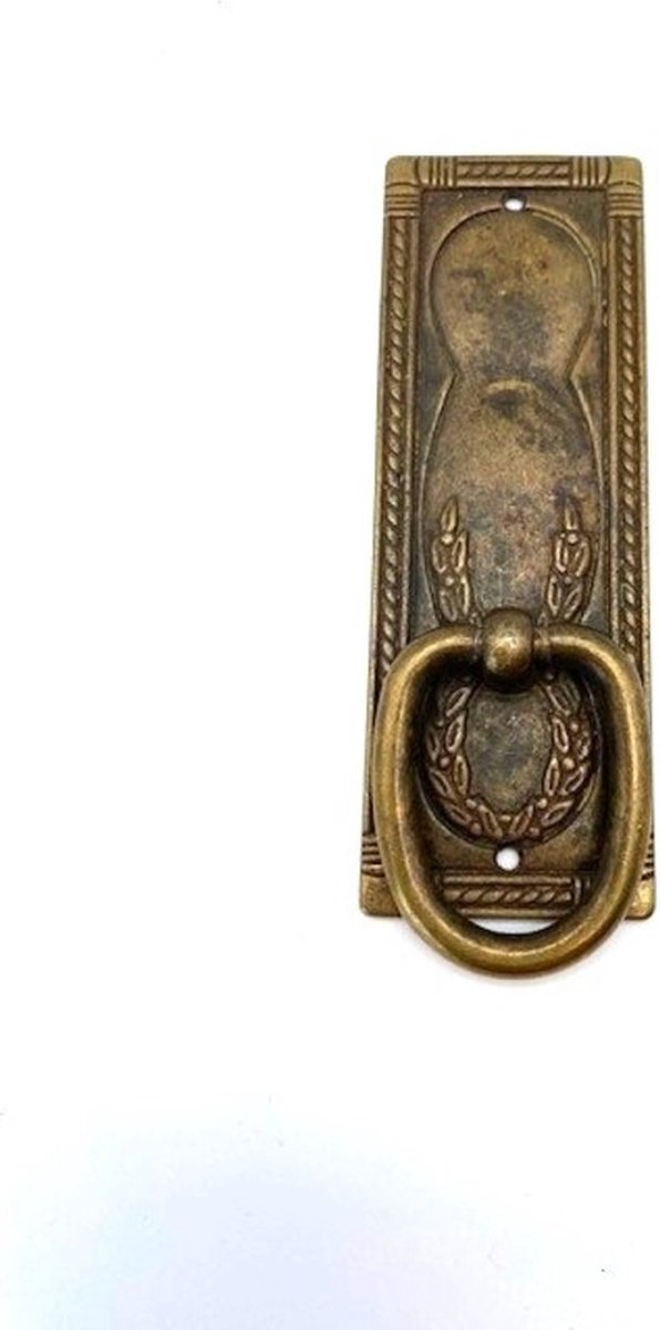 Meubelgreep Brons antiek Lauwerkrans verticaal 34mm