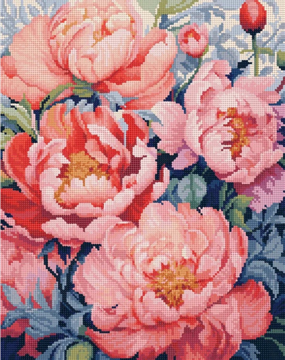 Diamond Painting - Canvas op houten frame - BLOEMEN - 30 x 40 cm