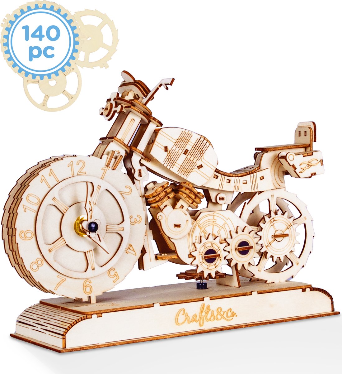 Miniatuur Bouwpakketten Volwassenen & Kinderen - Motor Modelbouw DIY - Speelgoed - 140 pc - Crafts&Co