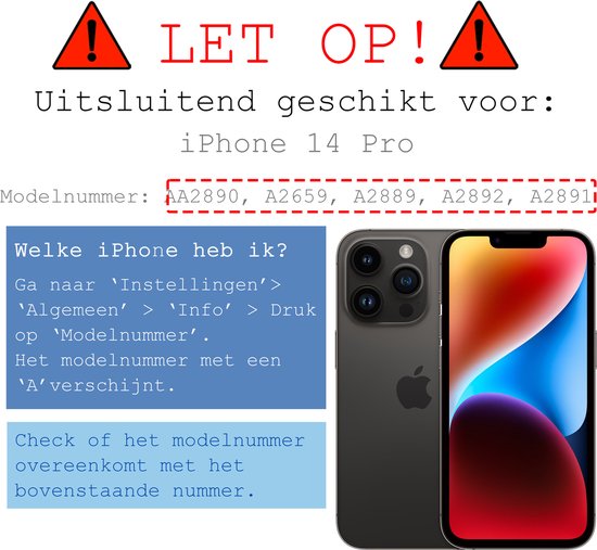 Coque adaptée pour iPhone 14 Pro avec porte-cartes, résistante aux chocs avec cordon – Coque adaptée pour iPhone 14 Pro avec cordon de téléphone et porte-cartes – Transparent – ​​2 pièces