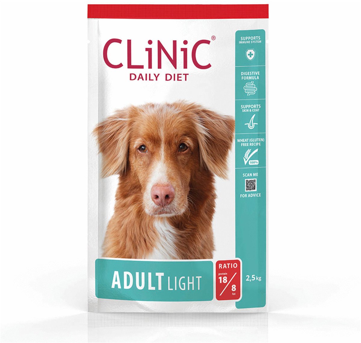 Clinic Veterinary Diet Daily Diet Adult Light Kip - Dieethondenvoer - 2.5 kg