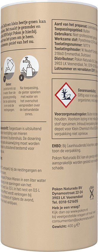 Pokon tegen Mieren Korrels - 400g - Mieren bestrijden - 40g per 1L water - Mierenpoeder