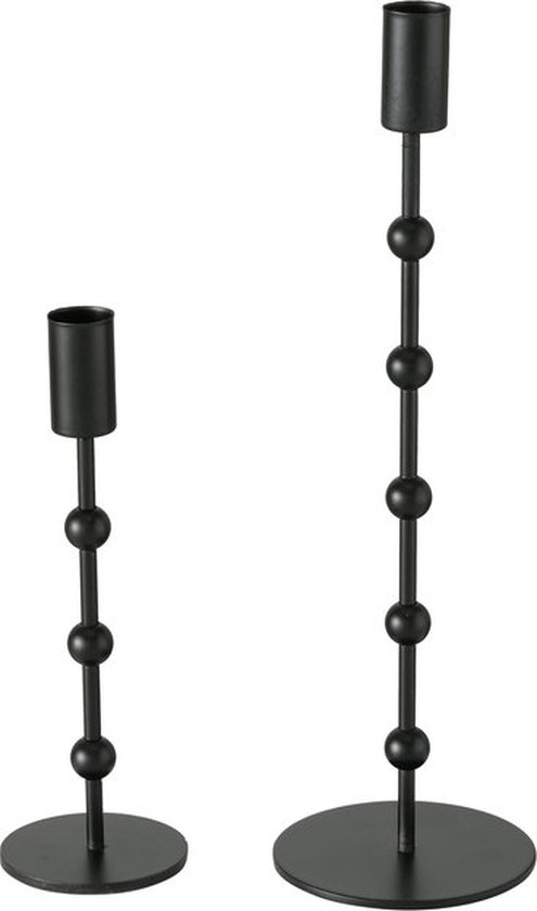 Kandelaar set van 2 glas goud 30 cm IMARTI
