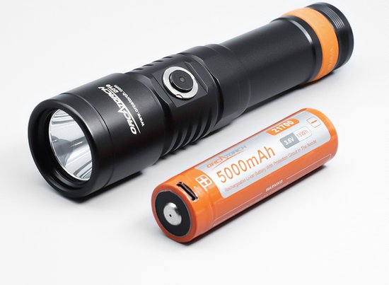 Lampe de plongée OrcaTorch D710 avec 2ème batterie