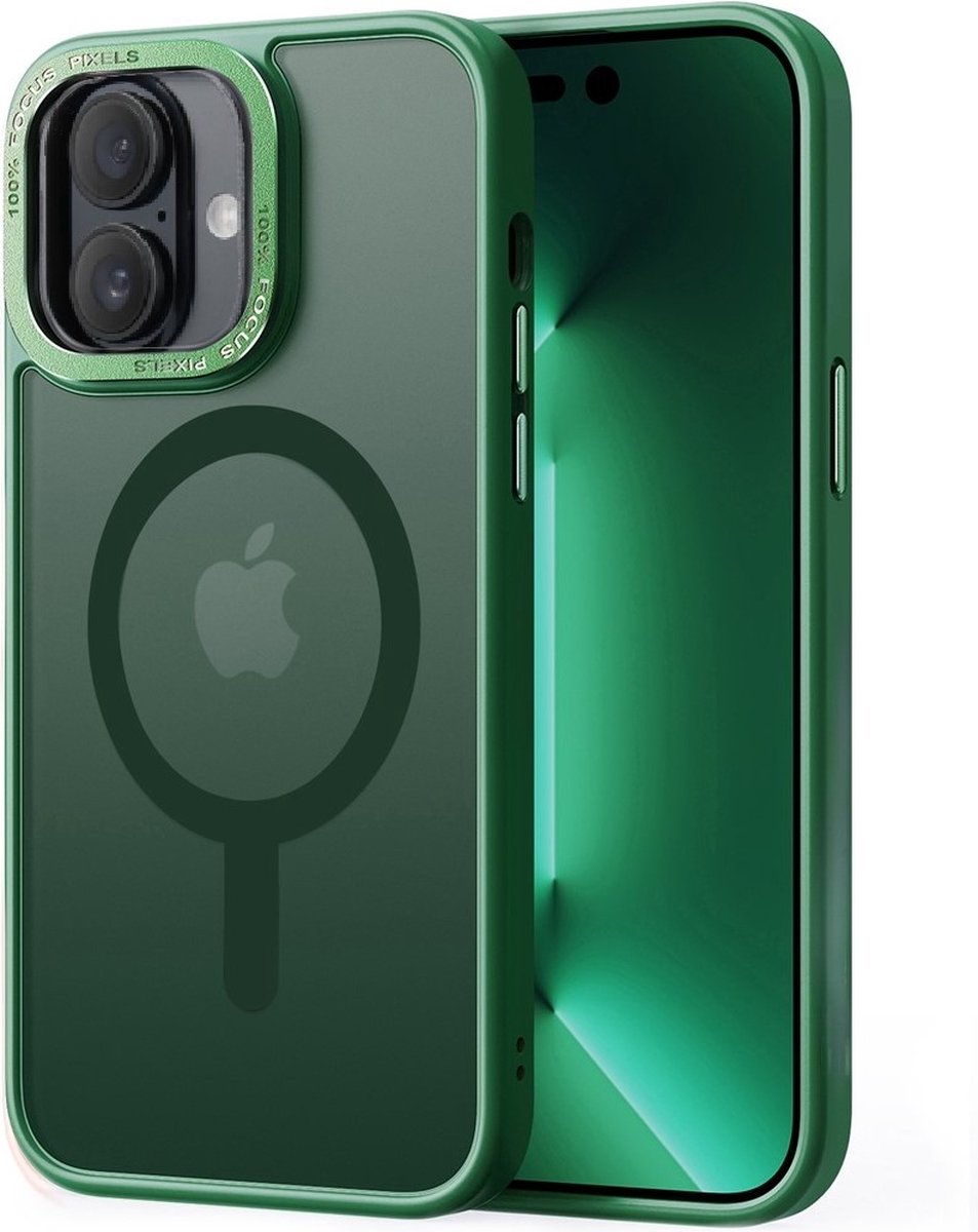 Cityhoesje – iPhone 16 Plus – Backcover - hoesje - Magsafe - Groen