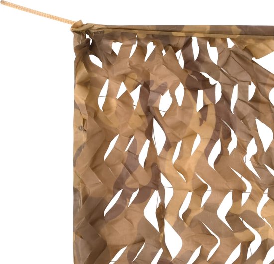 vidaXL - Camouflagenet - met - opbergzak - 312x140 - cm - zandkleurig van Vidaxl — afbeelding 4
