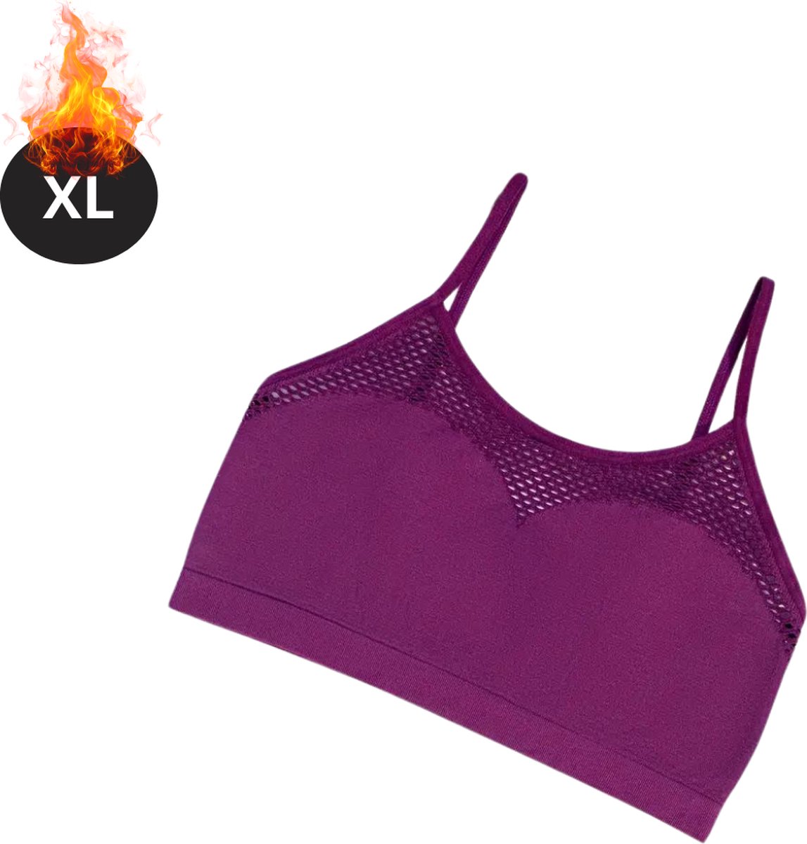 Nivard BH Zonder Beugel - Zonder Bandjes - Push-up Bh's - Comfort Beha - Comfortabel - Sexy - Donkerpaars