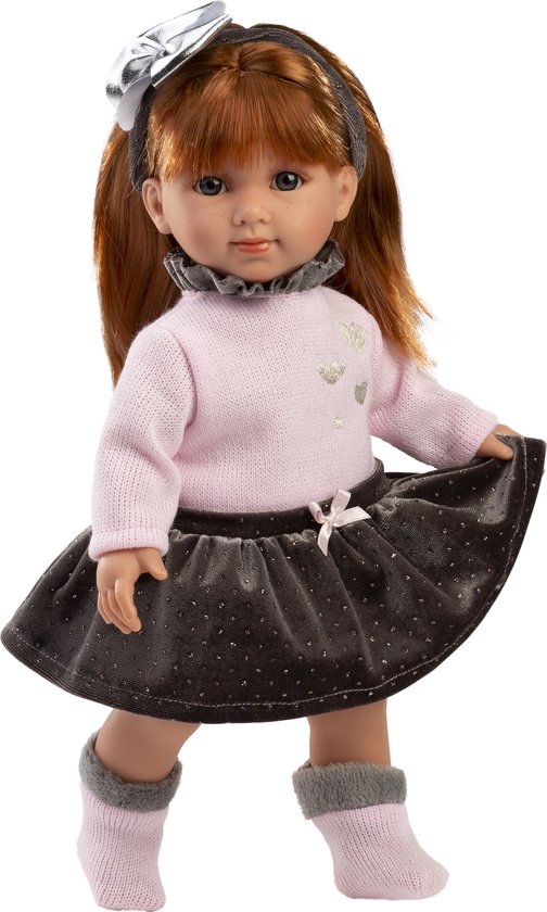 Llorens pop Nicole met rood steil haar 35 cm van Llorens — afbeelding 3