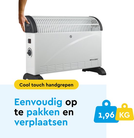 BRASQ Elektrische Convectorkachel - Elektrische Kachel - Verstelbare
