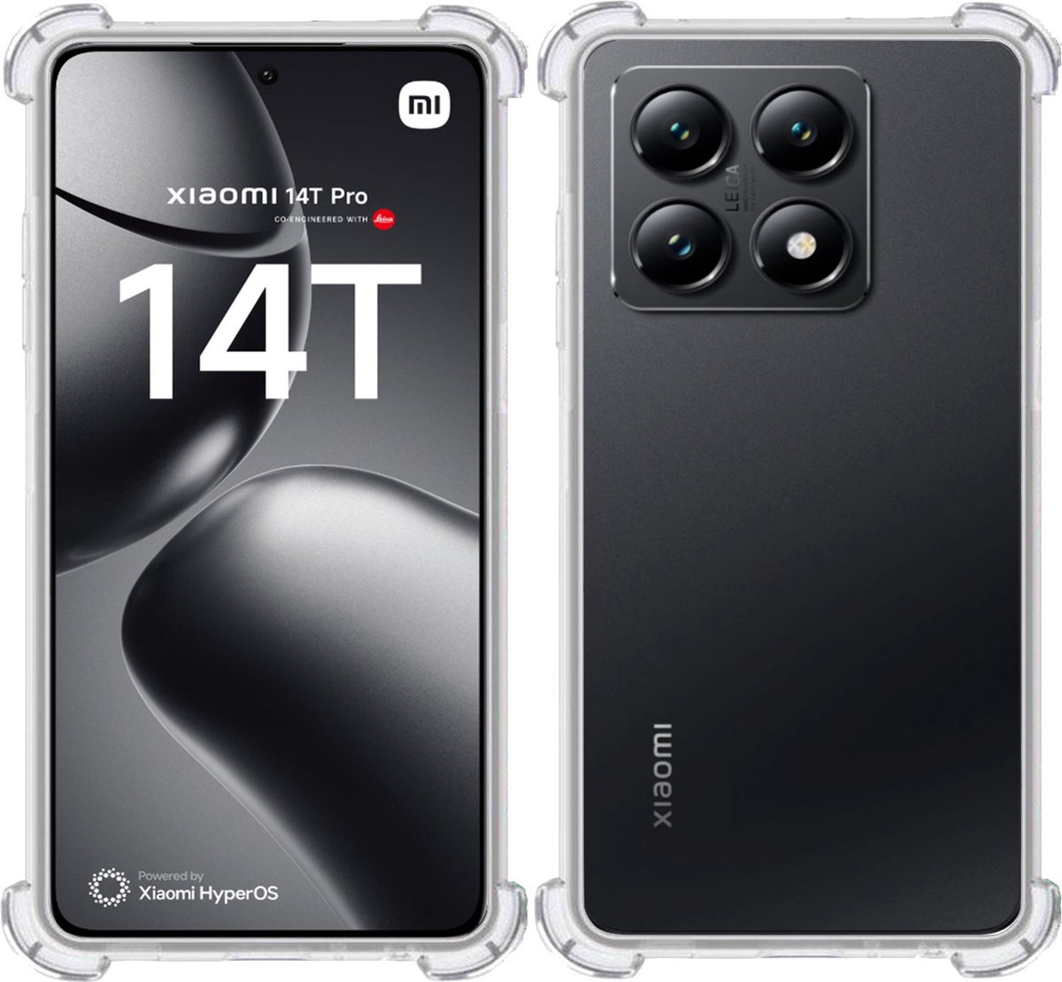 Hoesje geschikt voor Xiaomi 14T Pro – Extreme Shock Case – Case Transparant