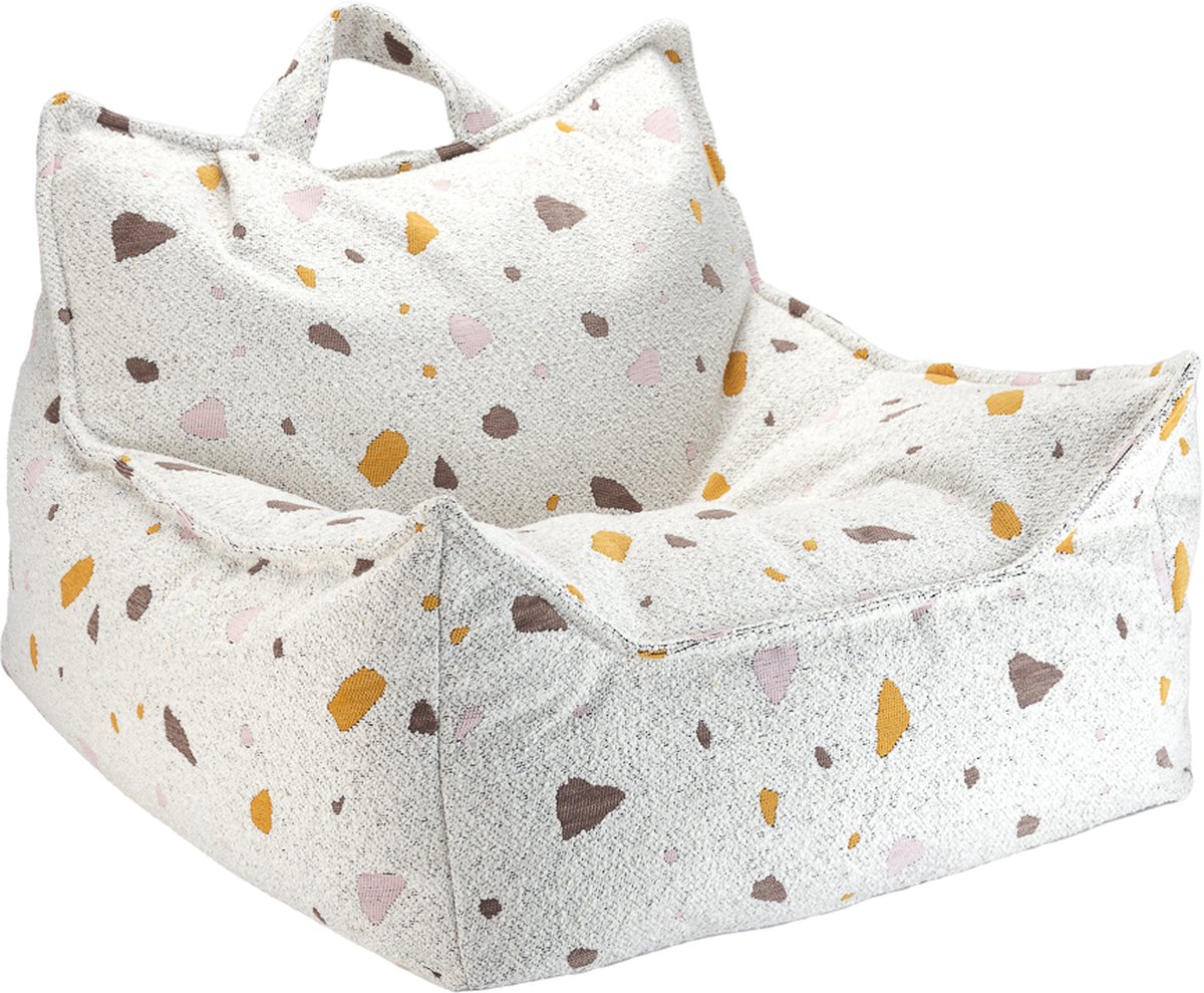 Wigiwama Teddy Beanbag Chair / Zitzak - 80x70x50cm - Terrazzo Marble