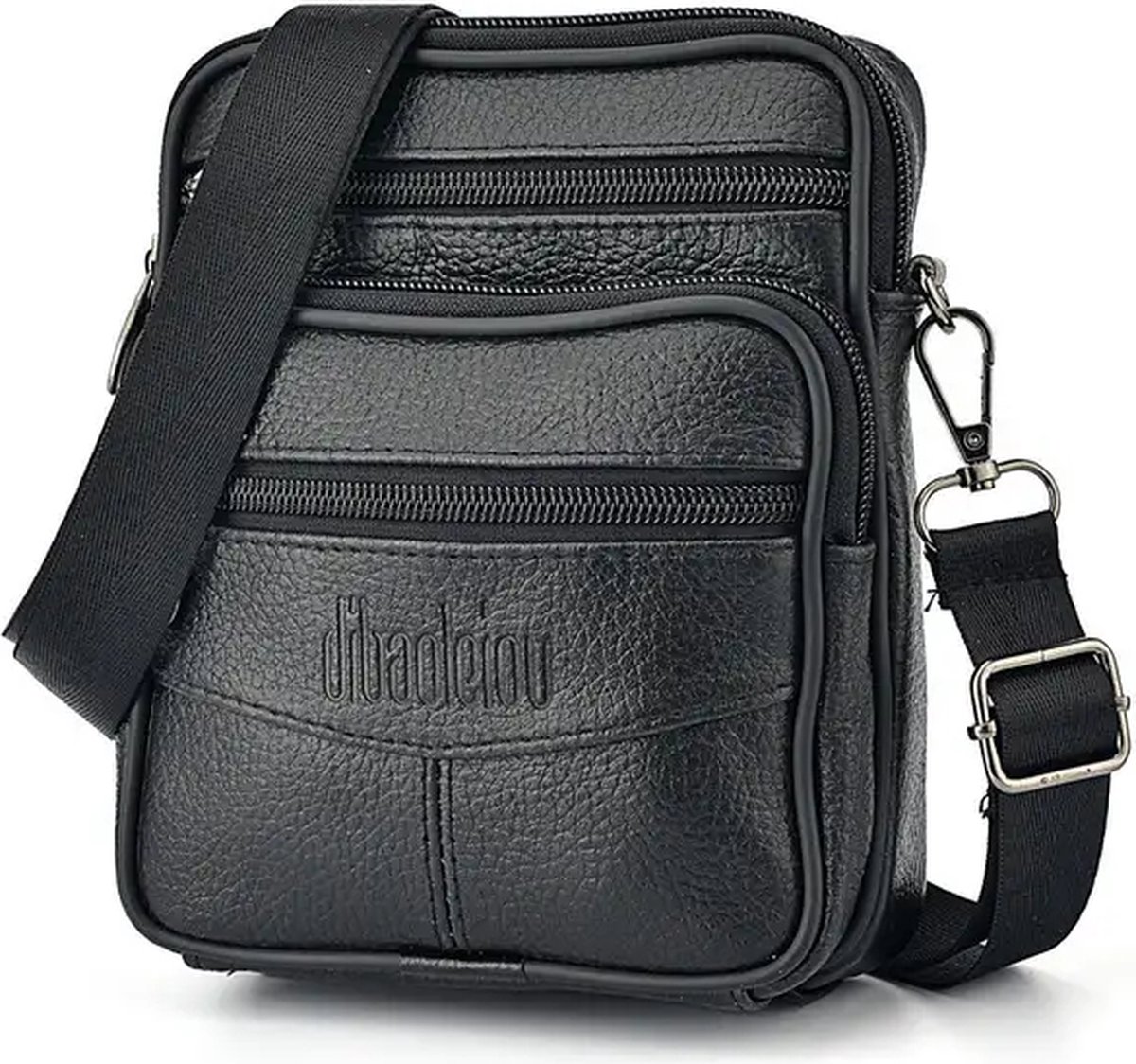 Heren nieuwe lederen crossbody tas verticale trendy multifunctionele schoudertas aktetas casual reistas