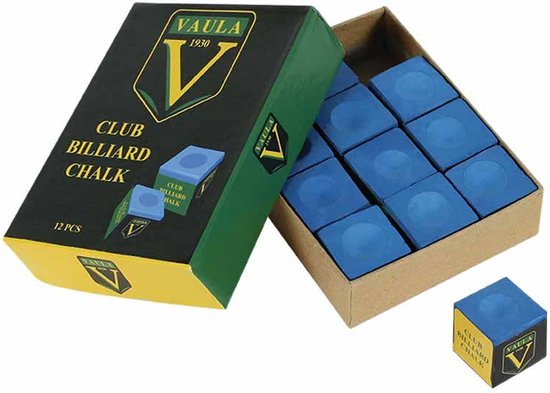 Craie de billard Vaula, boîte de 12 pièces