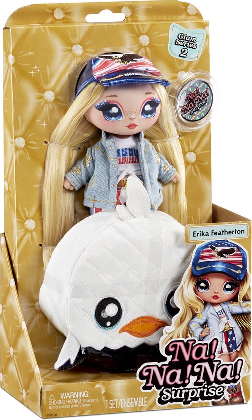 Na! Na! Na! Surprise 2-in-1 Pom Pop Erika Featherton - Glam Serie 2 - Modepop van Na Na Na Surprise — afbeelding 3