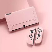 Shopping Moments - Siliconen Case geschikt voor Nintendo switch Oled – Cover – Beschermhoes - Zachte TPU Cover Roze
