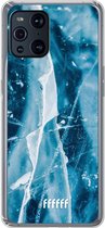 6F hoesje - geschikt voor OPPO Find X3 Pro -  Transparant TPU Case - Cracked Ice #ffffff