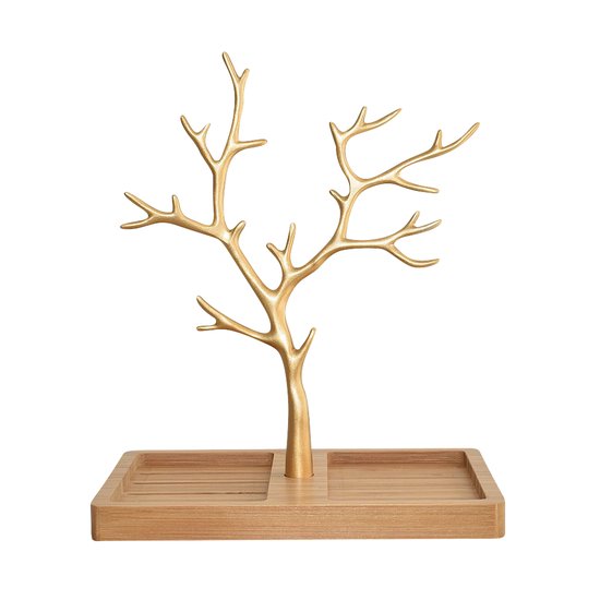 Boîte à bijoux décorative en bois faite à la main avec arbre de