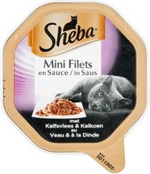 10x Sheba - Mini filets in saus - Kalf & kalkoen 85g