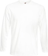Super Premium Shirt | lange mouwen | Fruit of the Loom | SC215 | wit | S