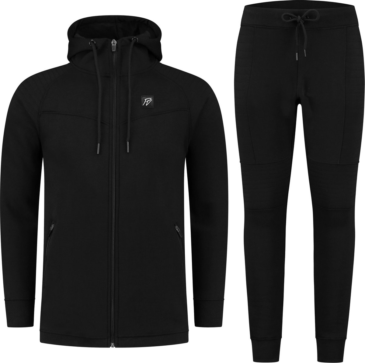 Paulo Vici Joggingpak -Trainingspak heren - Tracksuit - Zwart - Maat XL op Prijzenvolger.com