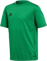 adidas - Core 18 Jersey Youth - Groen Voetbalshirt - 116 - Groen