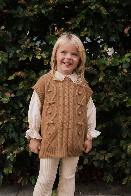 La Olivia Kids - Leah Knit Vest Brown - 7Y