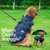 Snuggie® Marine blue Hondenjas - Maat 2XL - Kleine en grote honden - Gevoerde honden jas - 3M reflectiemateriaal