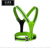 Fipp Goods® | Reflecterend hardloopvest met LED verlichting | Hardloophesje verstelbaar | Veiligheidshesje | Running Light | Geel