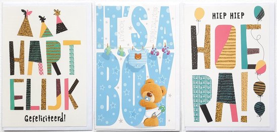 Carte D'anniversaire Hip Hooray - "C'est Votre Anniversaire !" - Style Floral Moderne