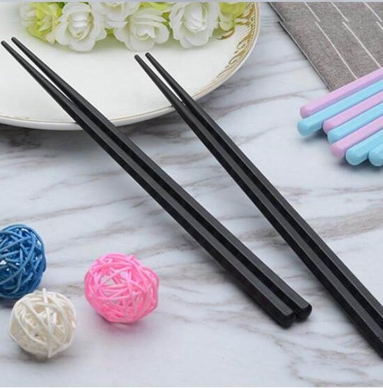 AMS® - Eetstokjes - Zwart - Chopsticks - Sushi - Sushi Servies - Luxe uitvoering- 4 paar - AMS Commerce