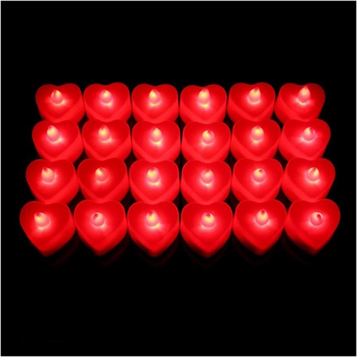 Mark Voorouder vermogen Led Hart vormige theelichtjes Rood (12 stuks) Valentijnsdag - Moederdag |  bol.com