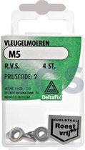 Deltafix vleugelmoer r.v.s. a2 m5 din 315 4 st.