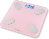 Carmen CBS0301P - Personenweegschaal - Weegt tot180 KG - Digitaal - Lichaamsanalyse BMI - Geheugen tot 10 gebruikers - Roze